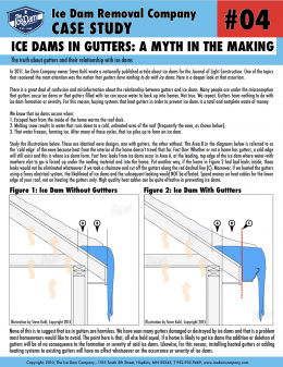 Ice Dams in Gutters: A Myth in the Making