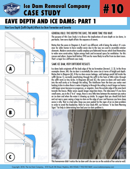 Eave Depth and Ice Dams: Part 1