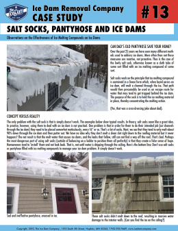 Salt Socks, Pantyhose and Ice Dams