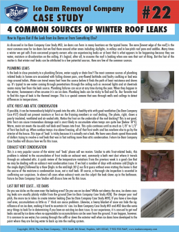 4 Common Sources of Winter Roof Leaks