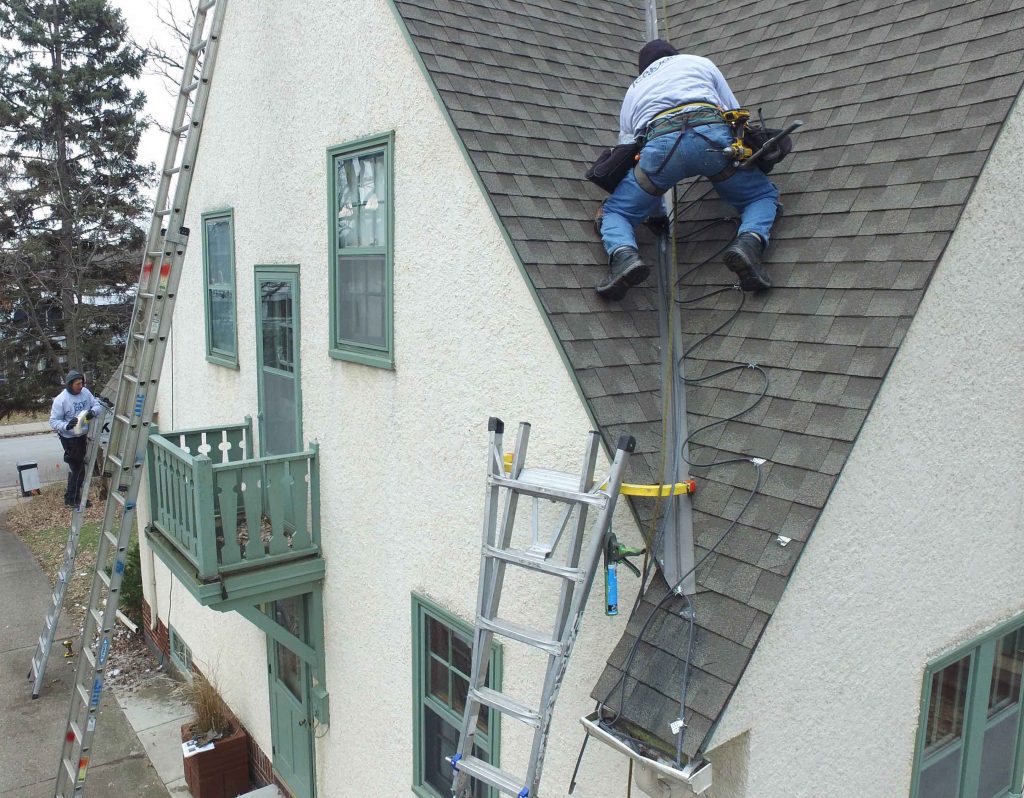 Ice Dam Removal and Heat Cable Installation Package