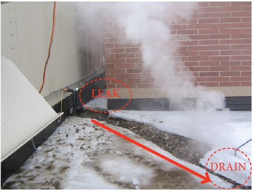 Fairview Hospital Ice Dam Steaming