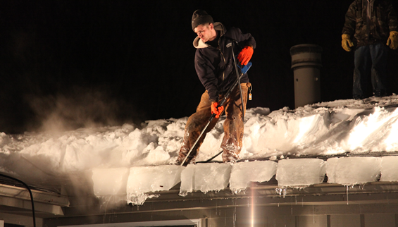 ice dam steaming