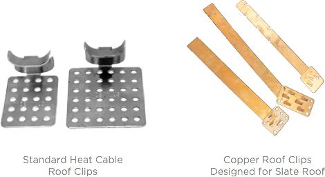 Clips and Brackets for Heat Cable, Heat Tape and Deicing Coils